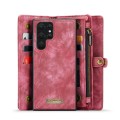 CASEME Etui Pokrowiec Portfel do Samsung Galaxy S22 Ultra 5G czerwony
