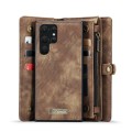 CASEME Etui Pokrowiec Portfel do Samsung Galaxy S22 Ultra 5G brązowy
