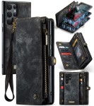 CASEME Etui Pokrowiec Portfel do Samsung Galaxy S22 Ultra 5G czarny