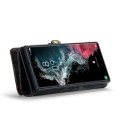 CASEME Etui Pokrowiec Portfel do Samsung Galaxy S22 Ultra 5G czarny