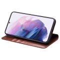QIALINO Eleganckie Skórzane Etui do Samsung Galaxy S22+ 5G brązowe