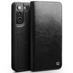 QIALINO Eleganckie Skórzane Etui do Samsung Galaxy S22+ 5G czarne