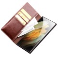 QIALINO Eleganckie Skórzane Etui do Samsung Galaxy S22 Ultra 5G brązowe