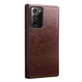 QIALINO Eleganckie Skórzane Etui do Samsung Galaxy Note 20 brązowe