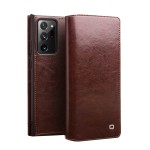 QIALINO Eleganckie Skórzane Etui do Samsung Galaxy Note 20 Ultra brązowe