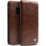 Qialino Skórzany Pokrowiec Samsung Galaxy S9 brązowy