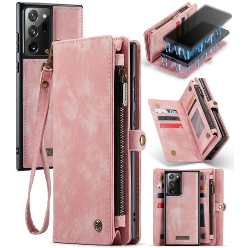 CASEME Etui Pokrowiec Portfel do Samsung Galaxy Note20 Ultra różowy