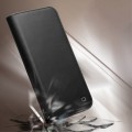 QIALINO Biznesowe Skórzane Etui do iPhone 14 Pro Max czarne