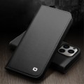 QIALINO Biznesowe Skórzane Etui do iPhone 14 Pro Max czarne