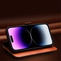 QIALINO Biznesowe Skórzane Etui do iPhone 14 Pro Max brązowe jasne