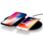 MOMAX szybka ładowarka bezprzewodowa Q. Pad DUAL Qi na dwa telefony - czarna