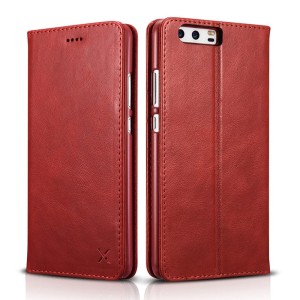 Skórzane Etui Pokrowiec XOOMZ Huawei P10 czerwone