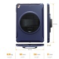 Pancerne Etui Obudowa z Uchwytem do iPad 9.7 / iPad Air 2 / iPad Pro 9.7 granatowe