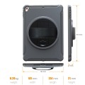 Pancerne Etui Obudowa z Uchwytem do iPad 9.7 / iPad Air 2 / iPad Pro 9.7 szare