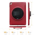 Pancerne Etui Obudowa z Uchwytem do iPad 9.7 / iPad Air 2 / iPad Pro 9.7 czerwone