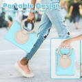 Pancerne Etui Obudowa z Uchwytem do iPad 9.7 / iPad Air 2 / iPad Pro 9.7 niebieskie