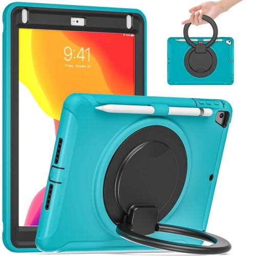 Pancerne Etui Obudowa z Uchwytem do iPad 9.7 / iPad Air 2 / iPad Pro 9.7 niebieska
