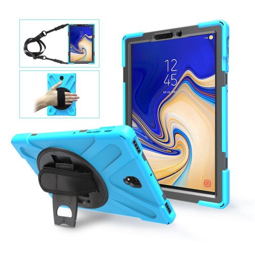 Shockproof Pancerne Etui z Uchwytem do Samsung Galaxy Tab S4 10.5 niebieskie