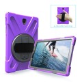 Shockproof Pancerne Etui z Uchwytem do Samsung Galaxy Tab S4 10.5 fioletowe