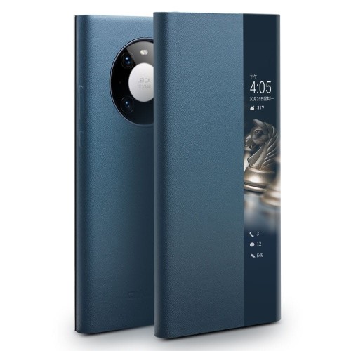 Skórzane Etui Smart Cover QIALINO Huawei Mate 40 Pro niebieski