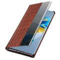 Skórzane Etui Smart Cover QIALINO Huawei Mate 40 Pro brązowy