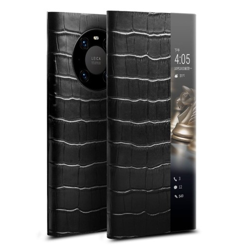 Skórzane Etui Smart Cover QIALINO Huawei Mate 40 czarny