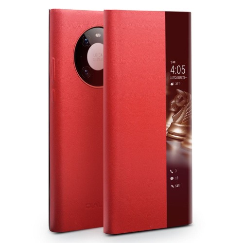 Skórzane Etui Smart Cover QIALINO Huawei Mate 40 czerwony