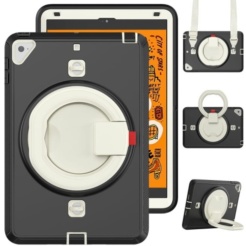 Shockproof Pancerne Etui z Paskiem i Uchwytem do iPad Mini 5/4 czarne