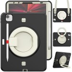 Shockproof Pancerne Etui z Paskiem i Uchwytem do iPad Pro 11 2022/2021/2020 czarne