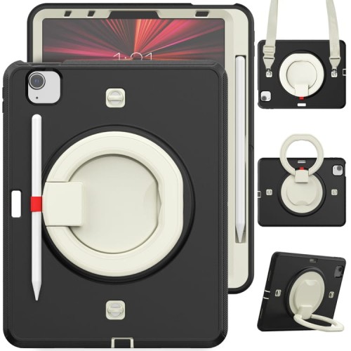 Shockproof Pancerne Etui z Paskiem i Uchwytem do iPad Pro 11 2022/2021/2020 czarne
