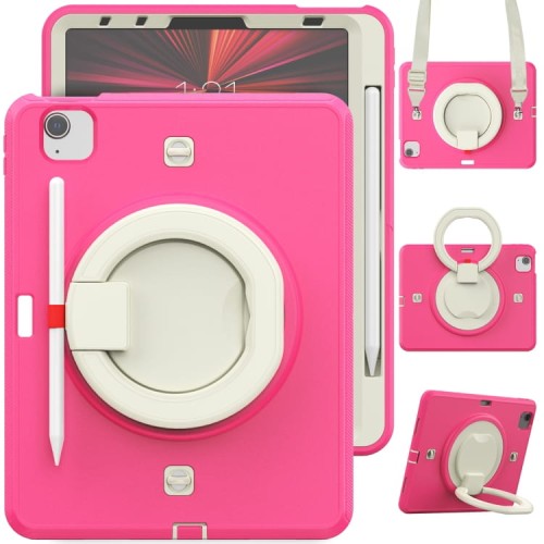 Shockproof Pancerne Etui z Paskiem i Uchwytem do iPad Pro 11 2022/2021/2020 różowe