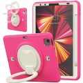 Shockproof Pancerne Etui z Paskiem i Uchwytem do iPad Pro 11 2022/2021/2020 różowe