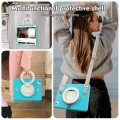 Shockproof Pancerne Etui z Paskiem i Uchwytem do iPad Pro 11 2022/2021/2020 niebieskie