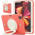 Shockproof Pancerne Etui z Paskiem i Uchwytem do iPad Pro 11 2022/2021/2020 koralowe
