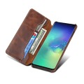 Denior Skórzane Etui Pokrowiec do Samsung Galaxy S10 brązowe
