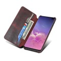 Denior Skórzane Etui Pokrowiec do Samsung Galaxy S10+ bordowe