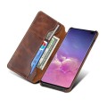 Denior Skórzane Etui Pokrowiec do Samsung Galaxy S10+ brązowe