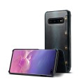 Denior Skórzane Etui Pokrowiec do Samsung Galaxy S10+ granatowe