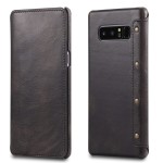 Denior Skórzane Etui Pokrowiec do Samsung Galaxy Note 8 czarne