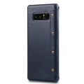 Denior Skórzane Etui Pokrowiec do Samsung Galaxy Note 8 granatowe