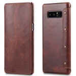 Denior Skórzane Etui Pokrowiec do Samsung Galaxy Note 8 brązowe