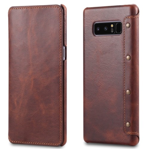 Denior Skórzane Etui Pokrowiec do Samsung Galaxy Note 8 brązowe
