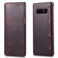 Denior Skórzane Etui Pokrowiec do Samsung Galaxy Note 8 bordowe