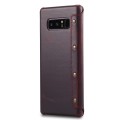 Denior Skórzane Etui Pokrowiec do Samsung Galaxy Note 8 bordowe