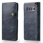 Denior Skórzane Etui Pokrowiec do Samsung Galaxy Note 8 granatowe