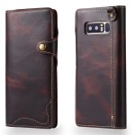 Denior Skórzane Etui Pokrowiec do Samsung Galaxy Note 8 bordowe