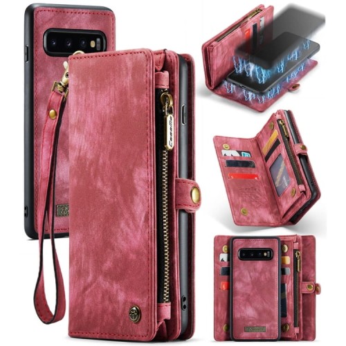 Etui Pokrowiec Portfel CASEME do Samsung Galaxy S10 czerwony