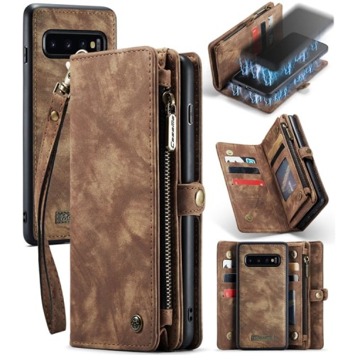 Etui Pokrowiec Portfel CASEME do Samsung Galaxy S10 brązowy