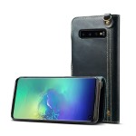 Denior Skórzane Etui Pokrowiec do Samsung Galaxy S10 granatowe