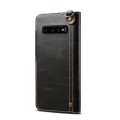 Denior Skórzane Etui Pokrowiec do Samsung Galaxy S10 czarne